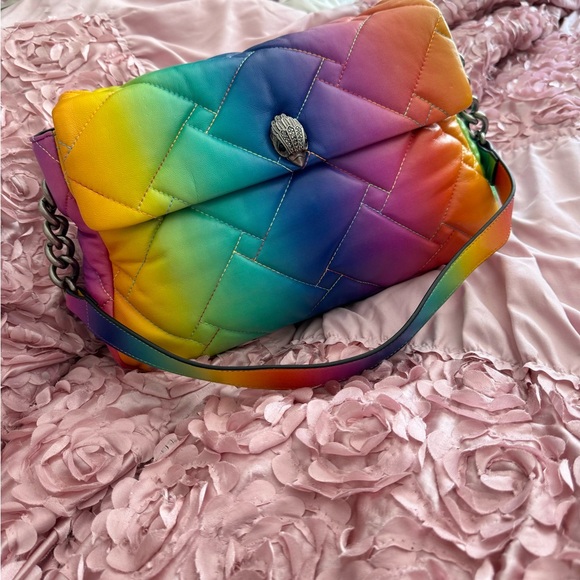 Kurt Geiger Ombré Soft Leather Rainbow Bag Large Size - Picture 10 of 13